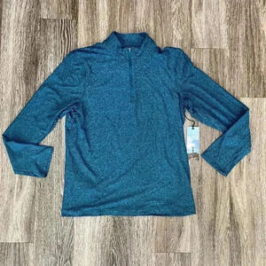 Mens NWT Kyodan Blue Quarter Zip Pullover - M